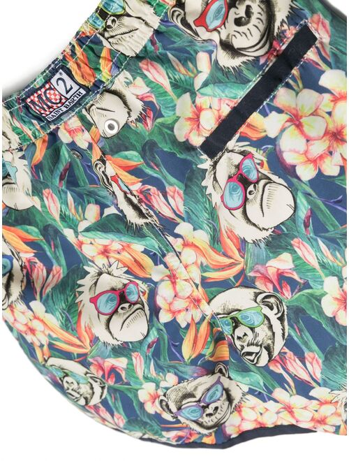 MC2 Saint Barth Kids graphic-print swim shorts