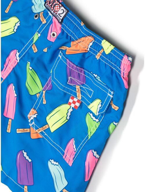 MC2 Saint Barth Kids ice-cream-print swim trunks