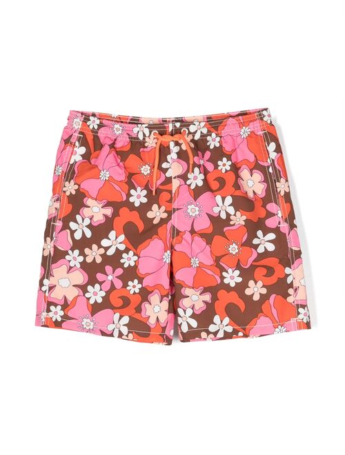 MC2 Saint Barth Kids floral-print drawstring swim shorts