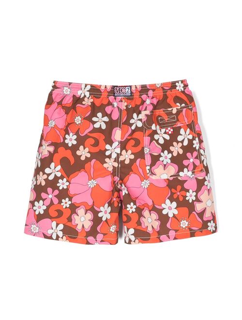 MC2 Saint Barth Kids floral-print drawstring swim shorts