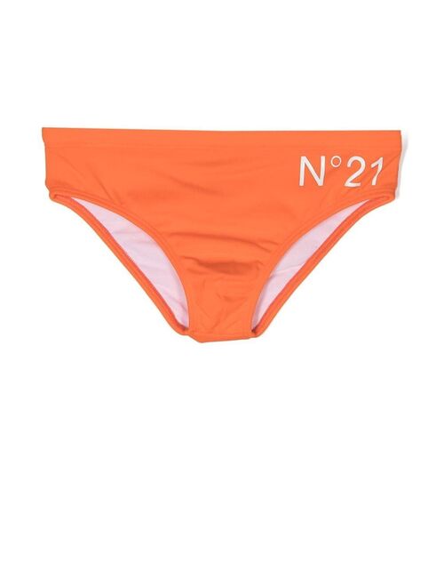 No21 Kids logo-print swim pants