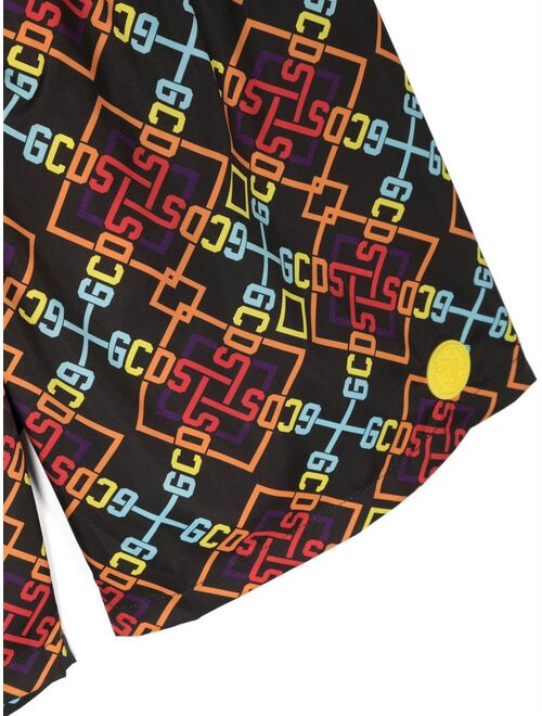 Gcds Kids signature logo-print swim shorts