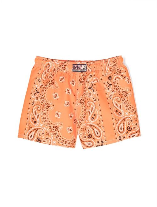 MC2 Saint Barth Kids paisley-print swim shorts