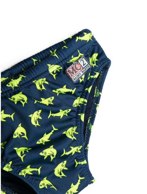 MC2 Saint Barth Kids Billy logo-patch swim trunks