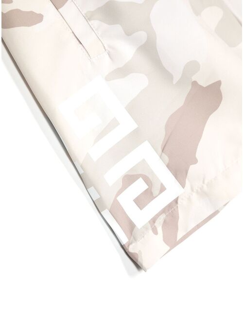 Givenchy Kids camouflage-print swim shorts