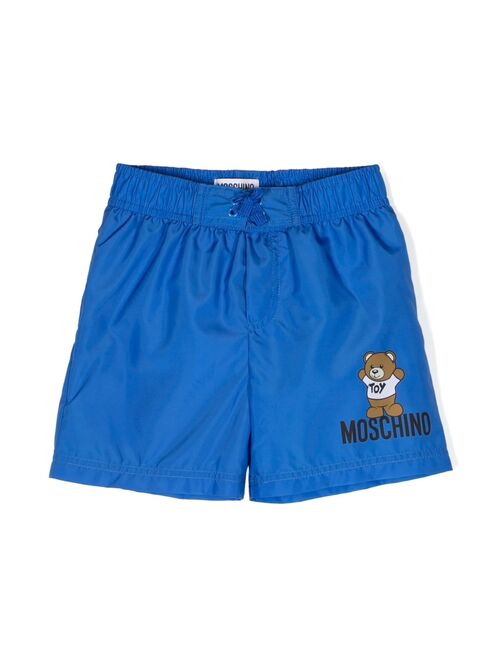 Moschino Kids teddy-print swim shorts