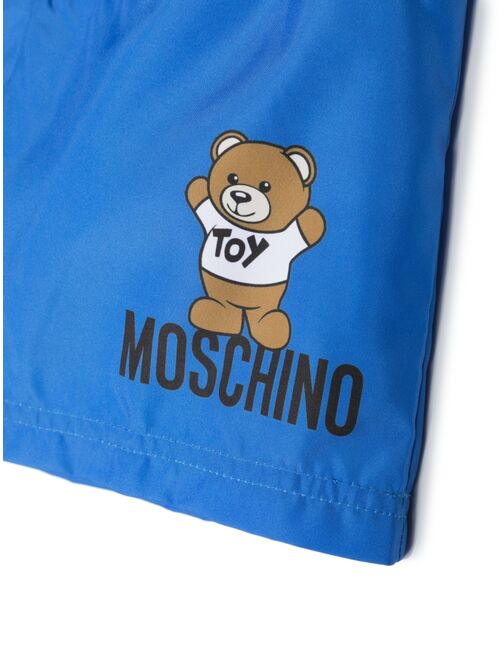 Moschino Kids teddy-print swim shorts