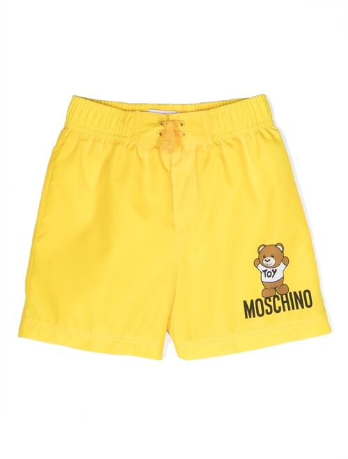 Moschino Kids teddy-print swim shorts