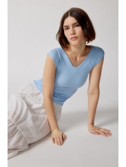 Shannen Ribbed V-Neck Top