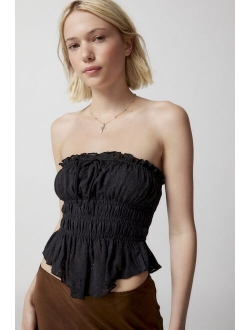 Amie Ruched & Ruffled Strapless Top