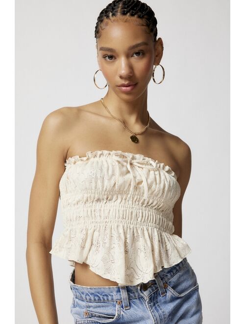 Out From Under Amie Ruched & Ruffled Strapless Top