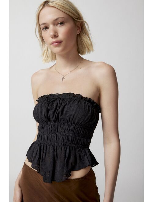 Out From Under Amie Ruched & Ruffled Strapless Top