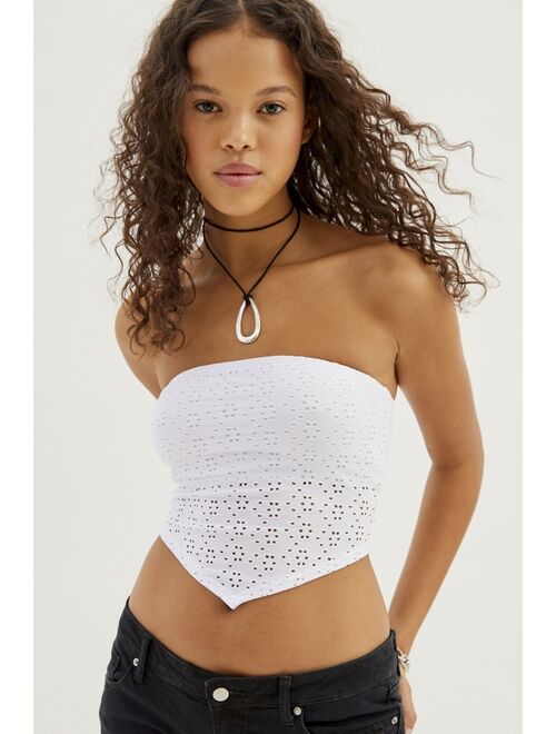 Urban Outfitters UO Alanis Eyelet Tube Top