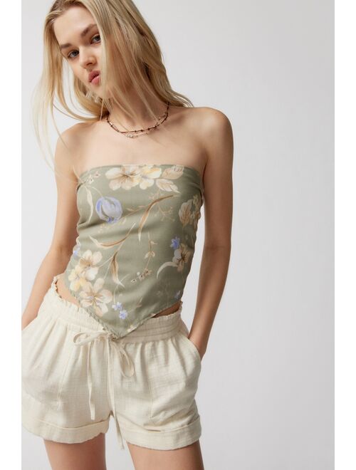 Urban Renewal Remade Floral Tie-Back Scarf Tube Top