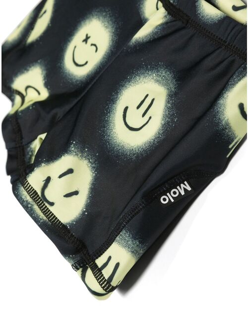 Molo smiley-face-print swim trunks