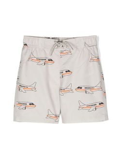 airplane-print swimshorts