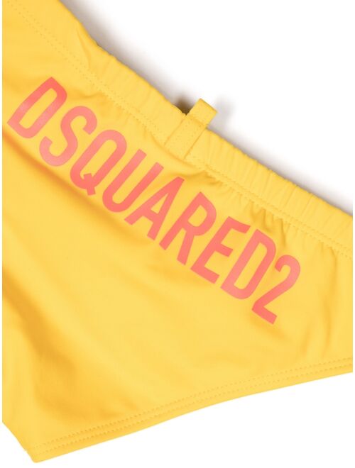 Dsquared2 Kids plain elasticated swim trunks