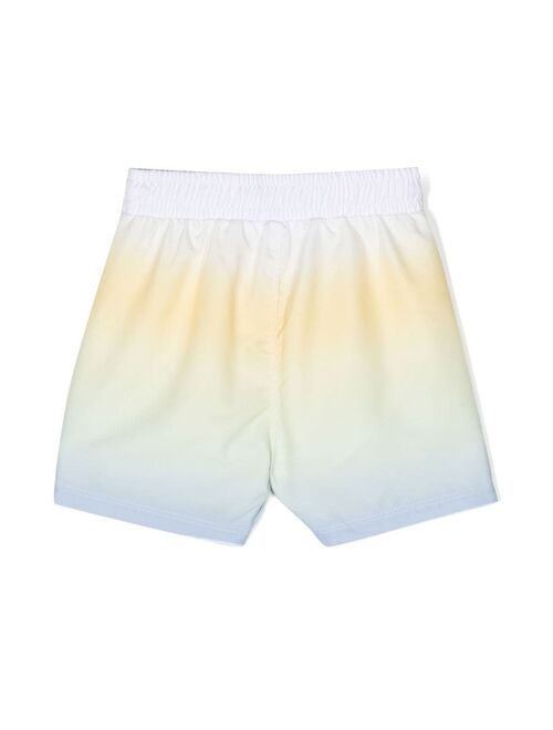 Kenzo Kids gradient-effect logo-print swim shorts