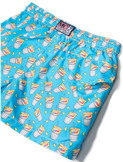 MC2 Saint Barth Kids graphic-print drawstring swim shorts