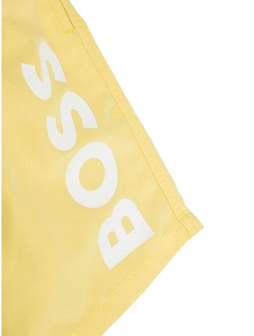 BOSS Kidswear logo-print swim shorts