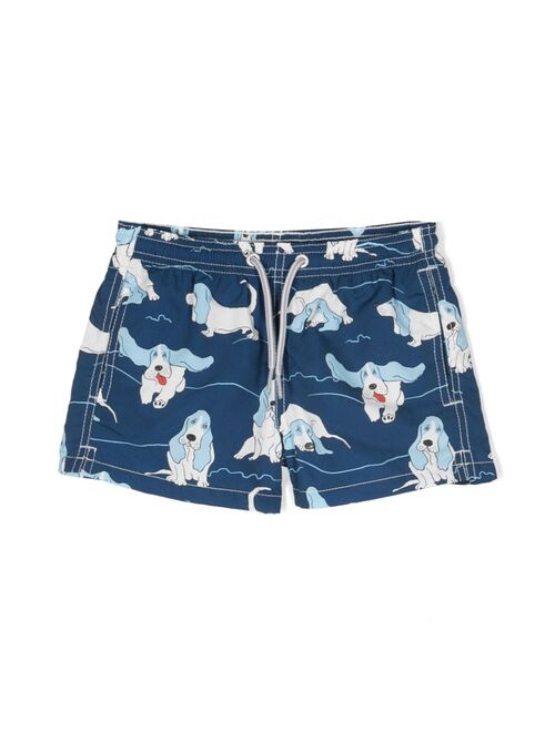 MC2 Saint Barth Kids dogs-print swim trunks