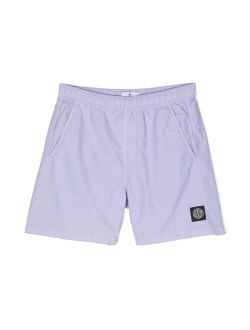 Junior logo-patch swim shorts