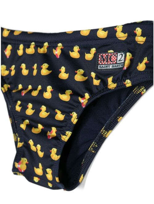 MC2 Saint Barth Kids duck-print swim trunks