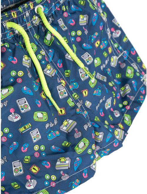 MC2 Saint Barth Kids graphic-print swim shorts