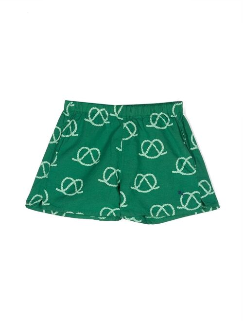 Bobo Choses rope-print organic cotton shorts