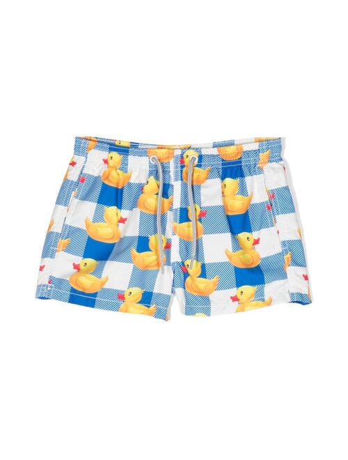 MC2 Saint Barth Kids ducks-print swim trunks