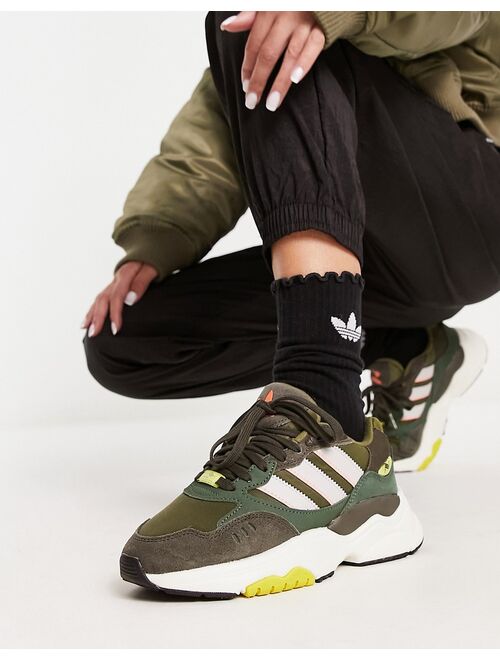 adidas Originals Retropy F3 sneakers in khaki