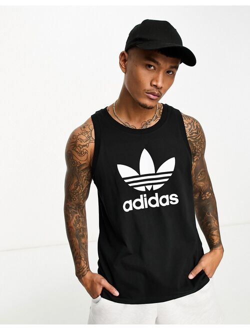 adidas Originals Essentials Trefoil tank top in black