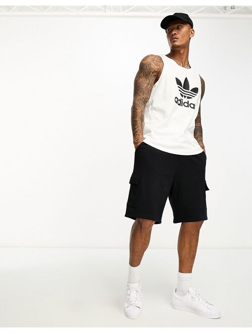 adidas Originals Essentials Trefoil tank top in white