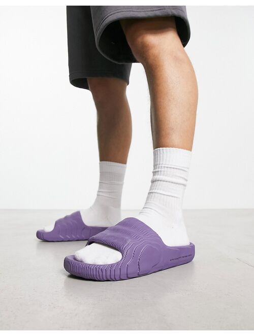 adidas Originals Adilette 22 slides in purple