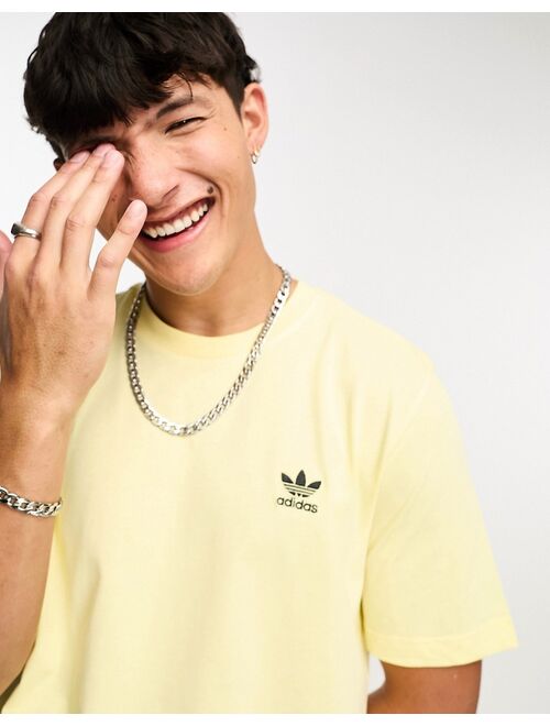 adidas Originals House of Essentials t-shirt in yellow