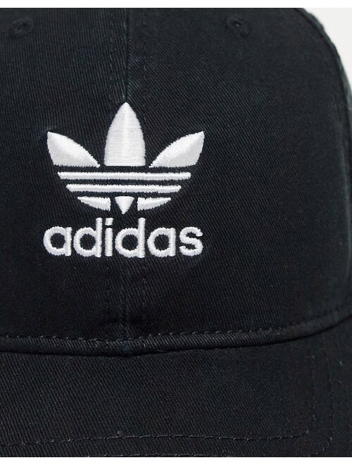 adidas Originals Relaxed Strapback cap in black