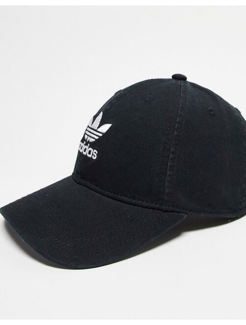 adidas Originals Relaxed Strapback cap in black