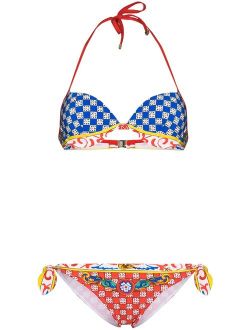 Carretto-print bikini set