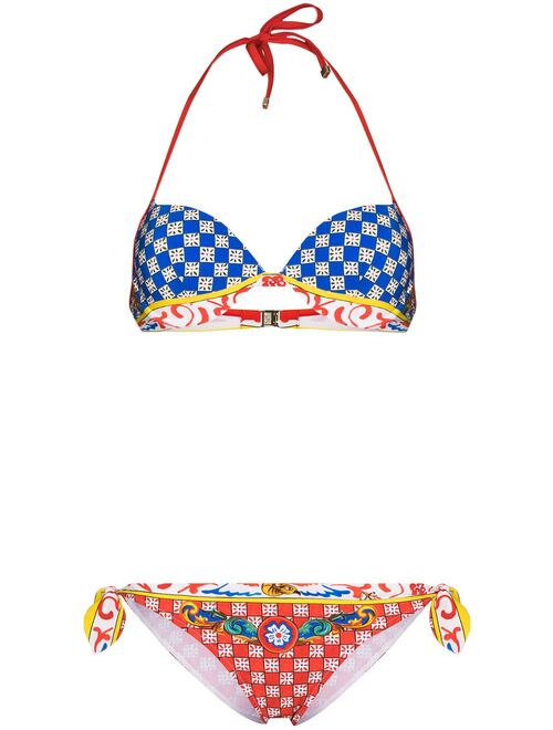 Dolce & Gabbana Carretto-print bikini set