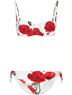 floral-print balconette bikini set