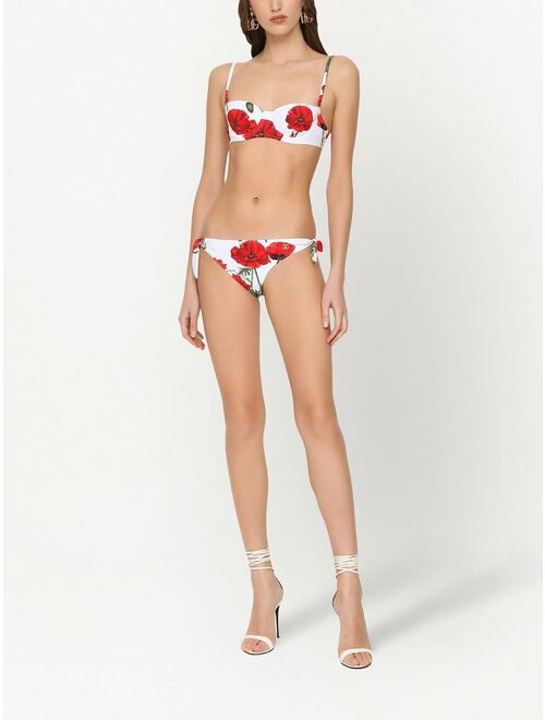 Dolce & Gabbana floral-print balconette bikini set