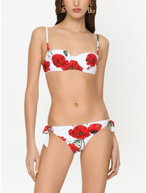 Dolce & Gabbana floral-print balconette bikini set