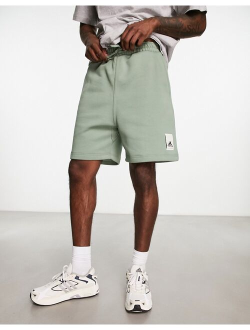 adidas performance adidas Training Lounge shorts in green