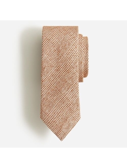 Silk tie in glen plaid