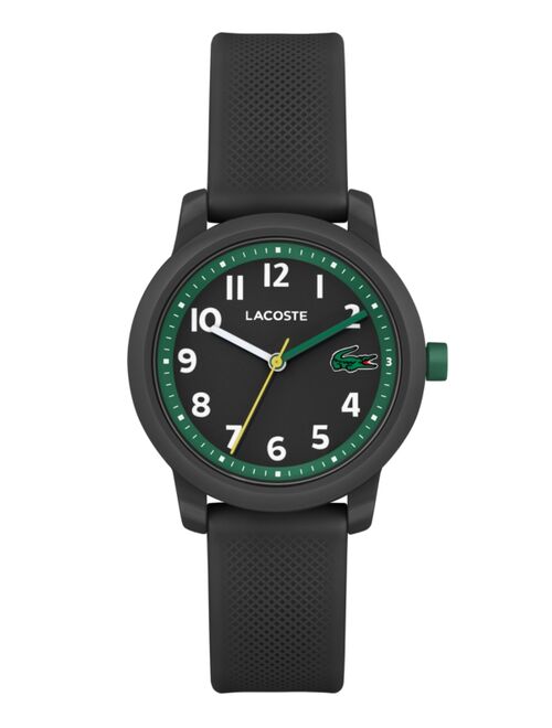 LACOSTE Kids L.12.12 Light Black Silicone Strap Watch 32mm