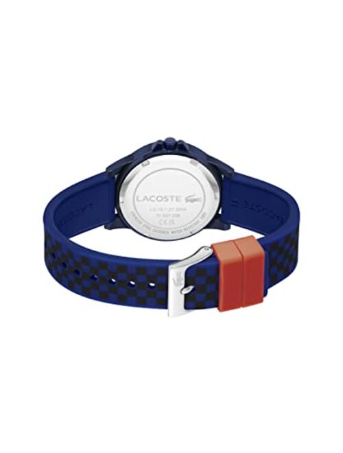 Lacoste Rider Unisex Quartz 2020148 Plastic Case and Silicone Strap Watch, Color: Blue