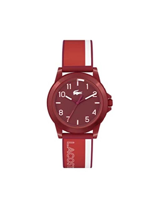 Lacoste Rider Unisex Quartz Plastic and Silicone Strap Watch, Color: Red (Model: 2030047)