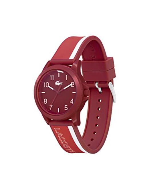 Lacoste Rider Unisex Quartz Plastic and Silicone Strap Watch, Color: Red (Model: 2030047)