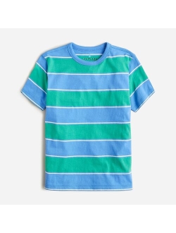 Boys' short-sleeve pocket T-shirt in bright stripe