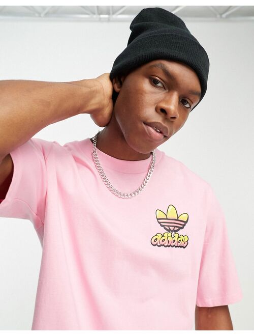 adidas Originals x Jeremy Scott graphic T-shirt in pink